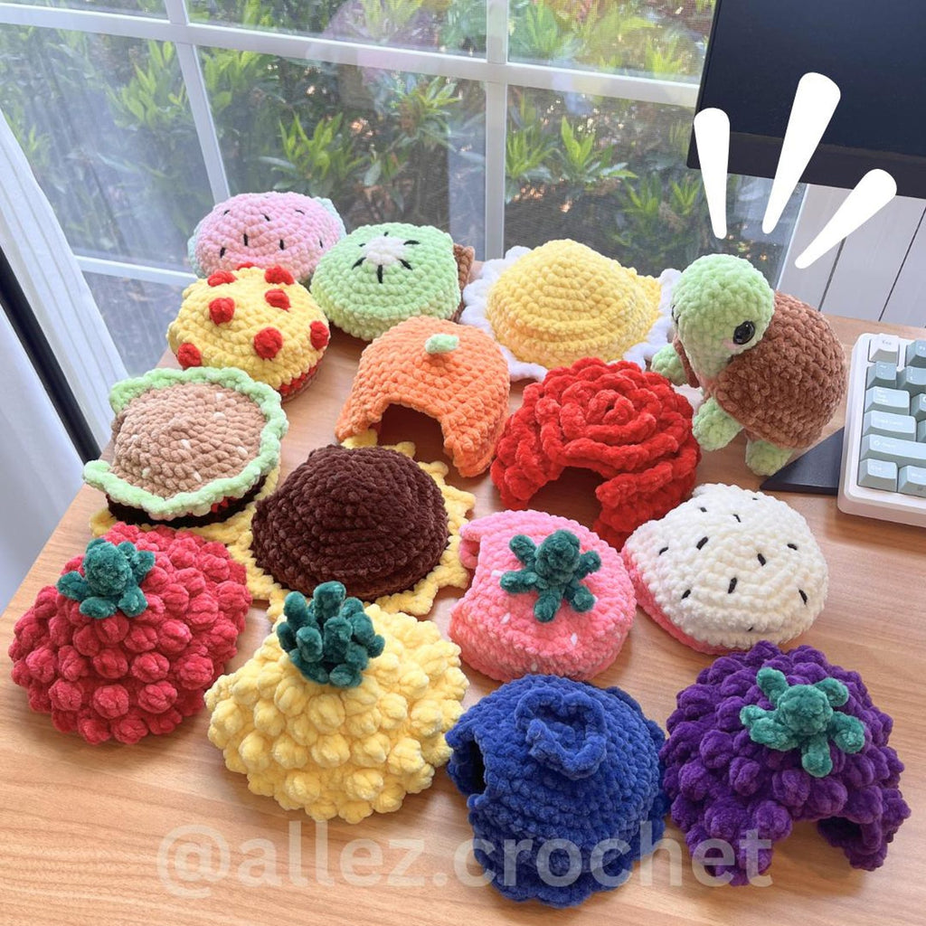 15-in-1 Land Turtle Dress Up Crochet Pattern Bundle: PDF Digital Download (With Removable Shells!)