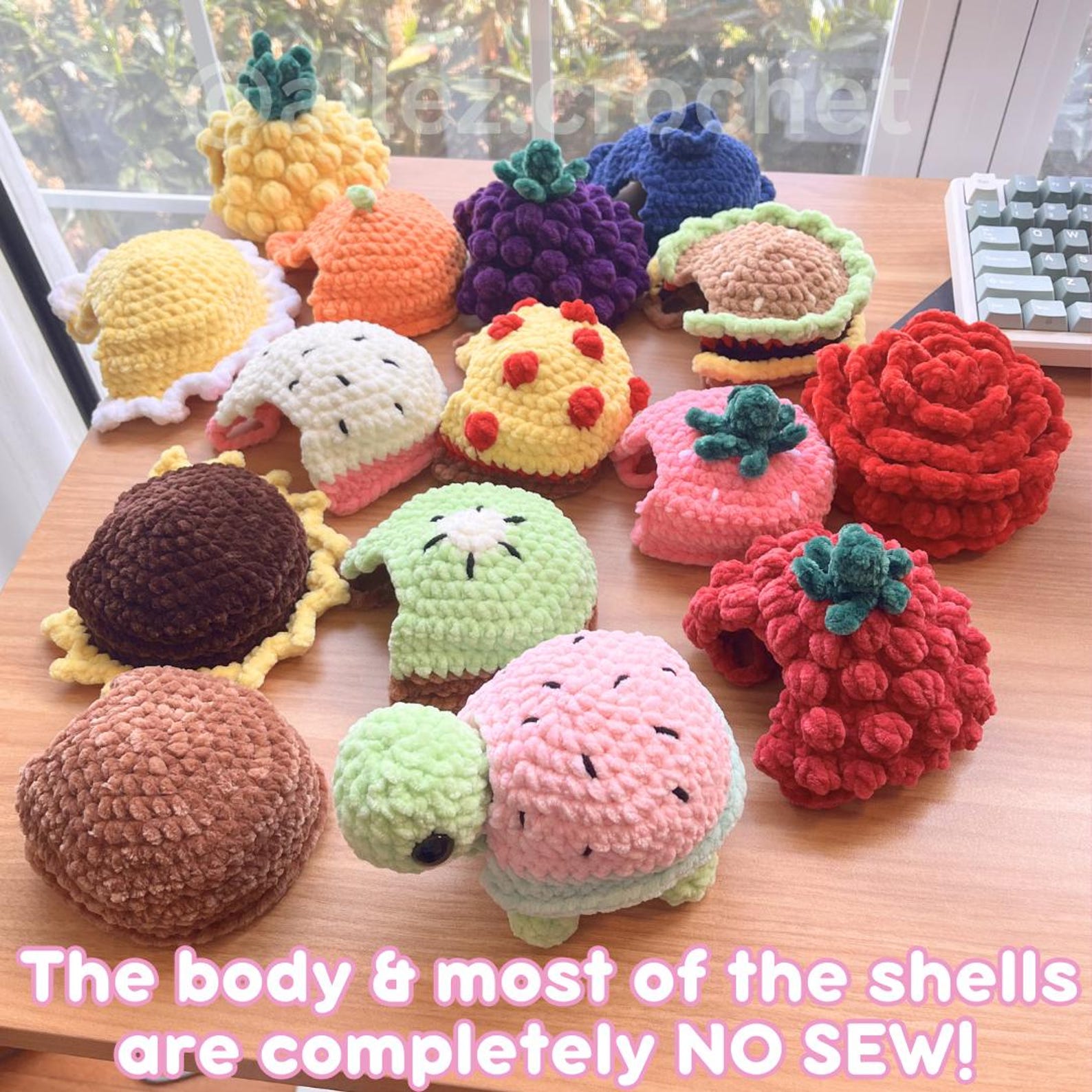 15-in-1 Land Turtle Dress Up Crochet Pattern Bundle: PDF Digital Download (With Removable Shells!)